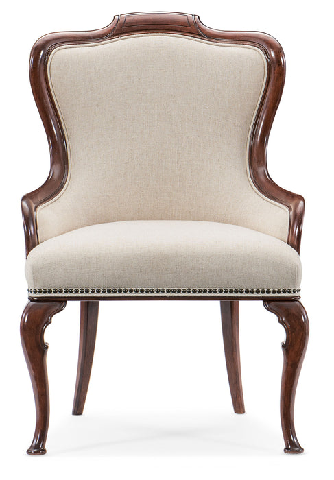 Charleston - Upholstered Arm Chair - Dark Brown