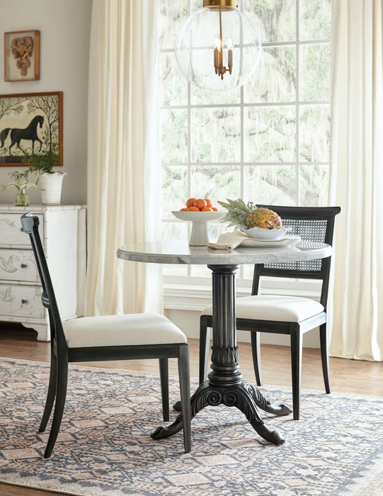 Charleston - Upholstered Seat Side Chair  - Black