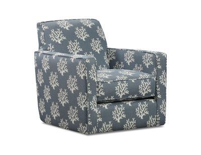 3010 Wowza Sand W Navy Swivel Glider Chair
