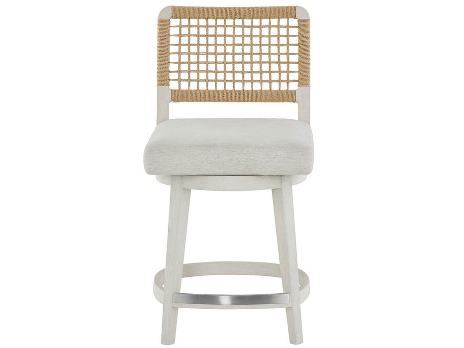 Oasis - Shoreline Swivel Counter Stool - White / Light Brown