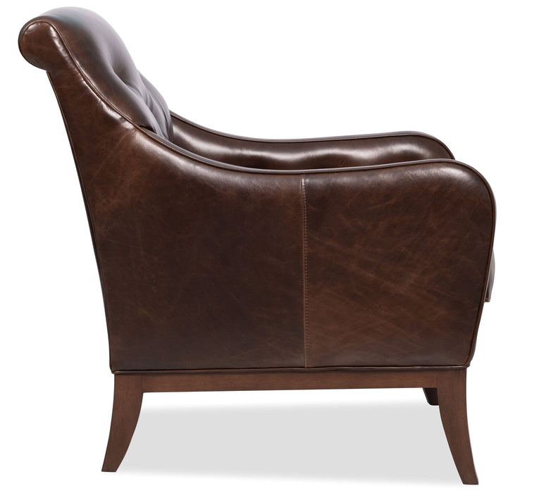 CC - Belvedere Tufted Lounge Chair - Dark Brown