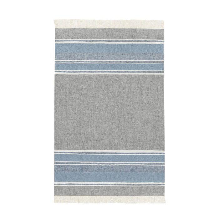 Lima - Throw - Capri Blue / Dark Gray