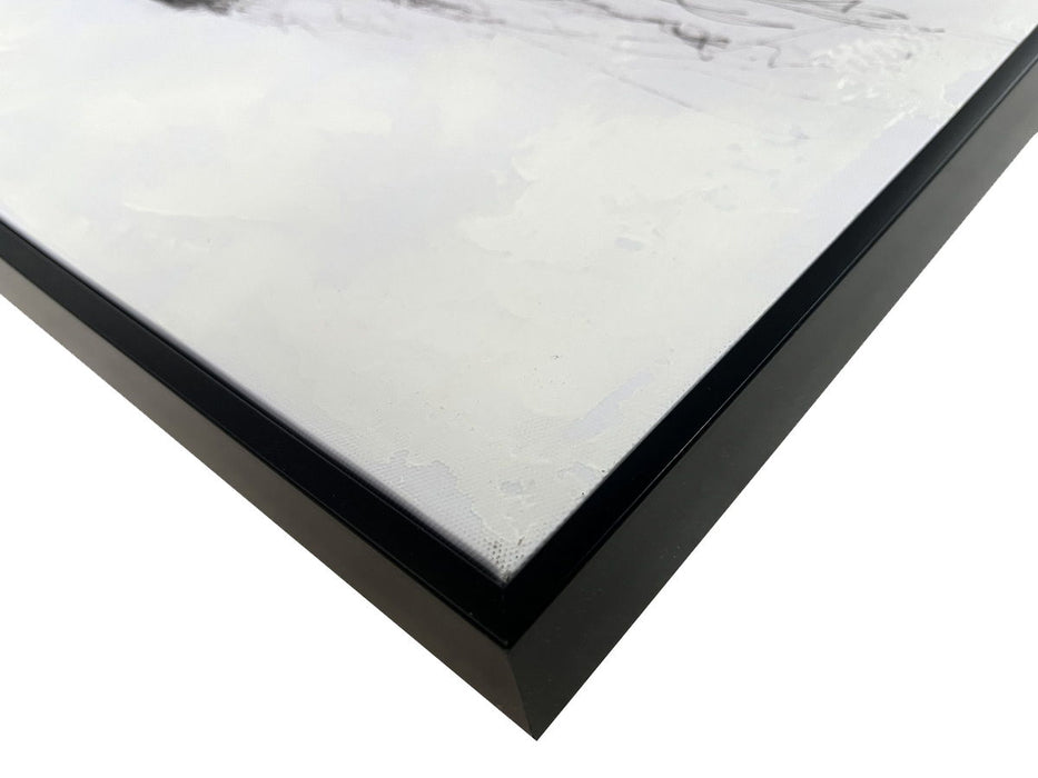 Veiled Reverie Hand-Embellished Canvas In Frame - Black / White