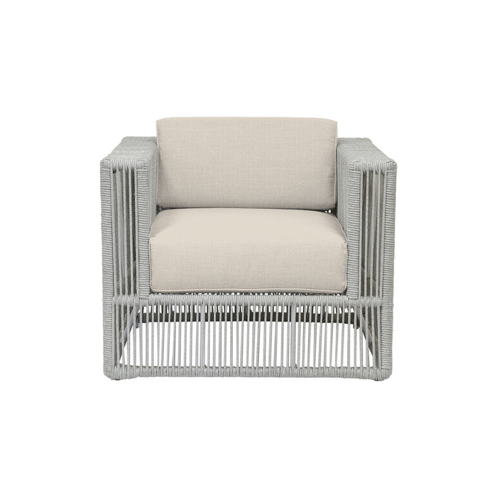 Miami - Club Chair, With Self Welt - Echo Ash / Pearl Silver