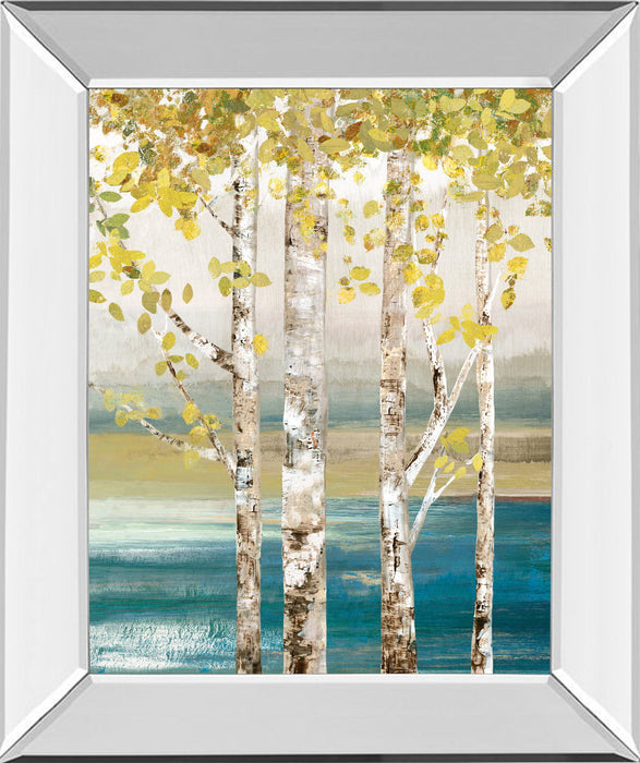22x26 Down By The River By Allison Pearce - Mirror Framed Print Wall Art - Beige