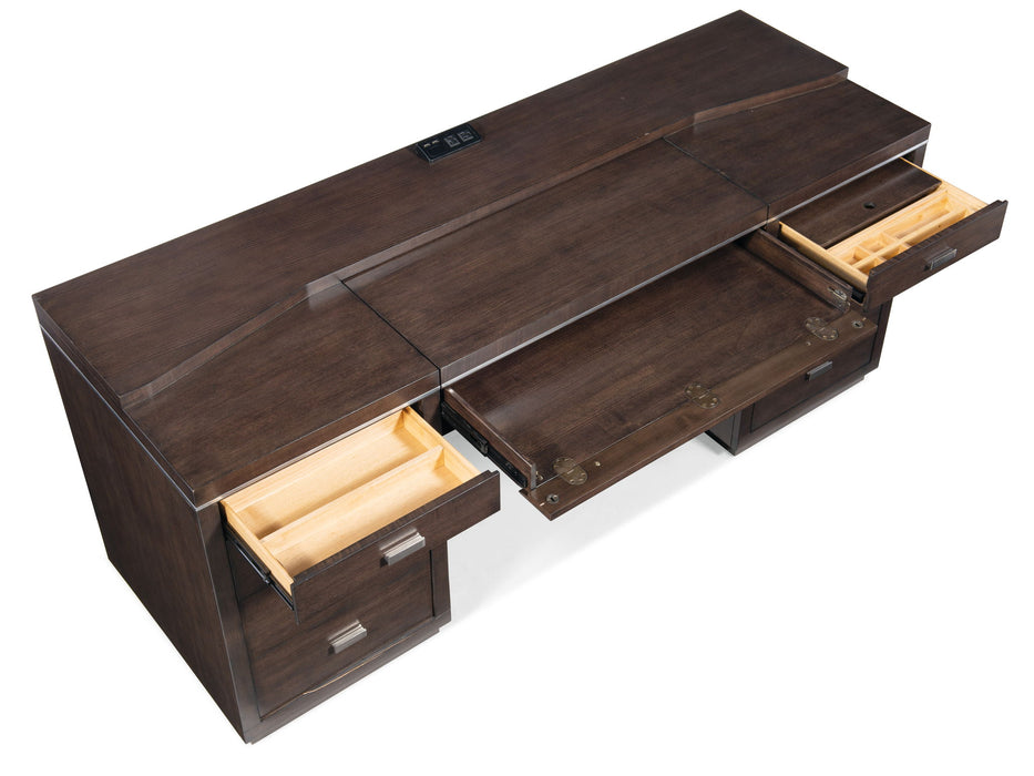 Work Your Way - House Blend Computer Credenza - Dark Brown