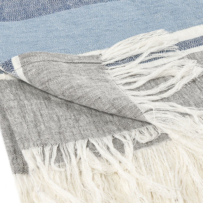 Lima - Throw - Capri Blue / Dark Gray