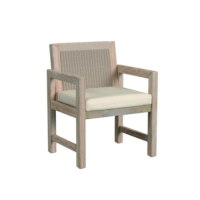 Sedona - Dining Chair In Canvas, No Welt - Coastal Teak / Latte Wicker