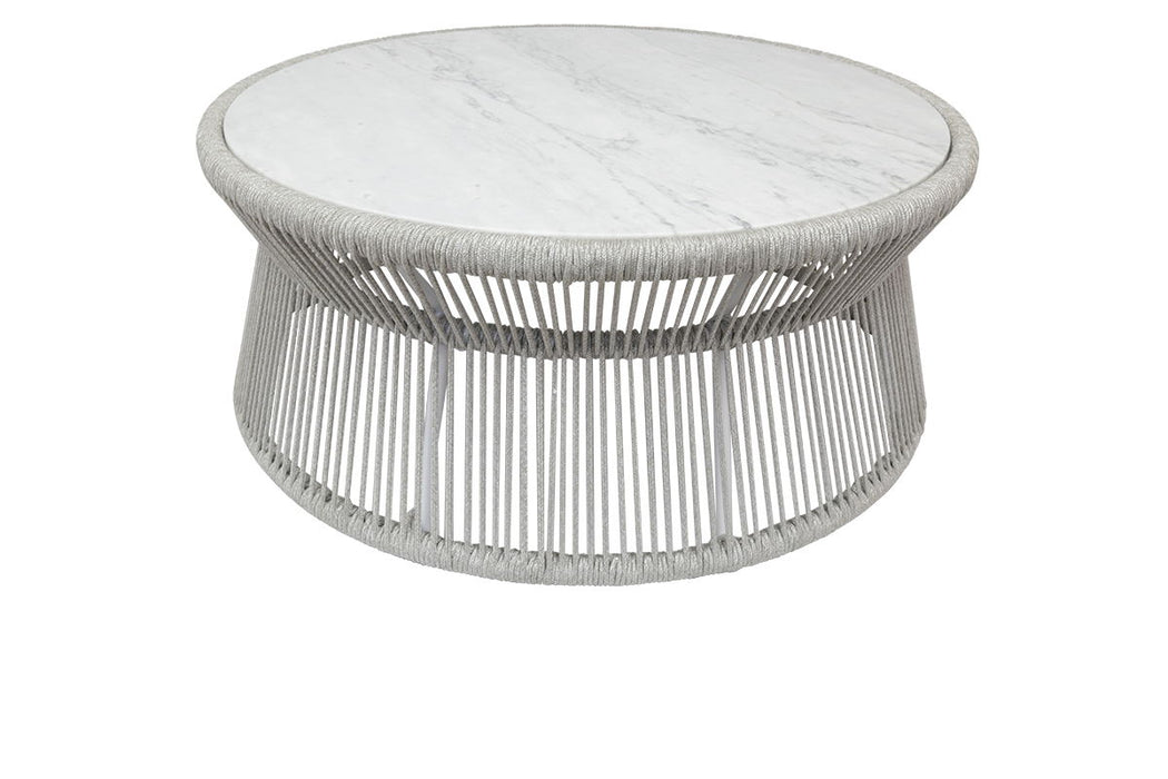 Miami - Table With Honed Cararra Marble Top