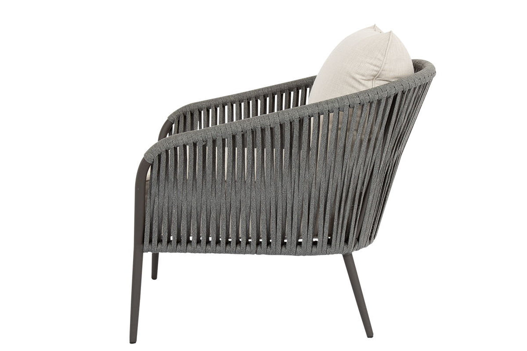 Florence - Club Chair, No Welt - Echo Ash / White