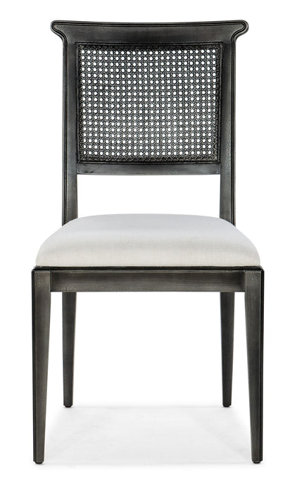 Charleston - Upholstered Seat Side Chair  - Black
