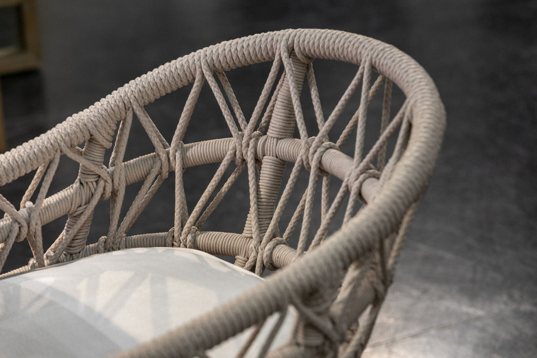 Dana - Rope Dining Chair, With Self Welt - Linen Canvas