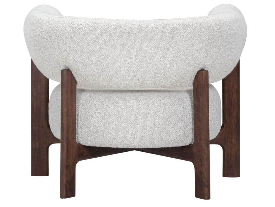 Kylo - Lounge Chair - White / Dark Brown