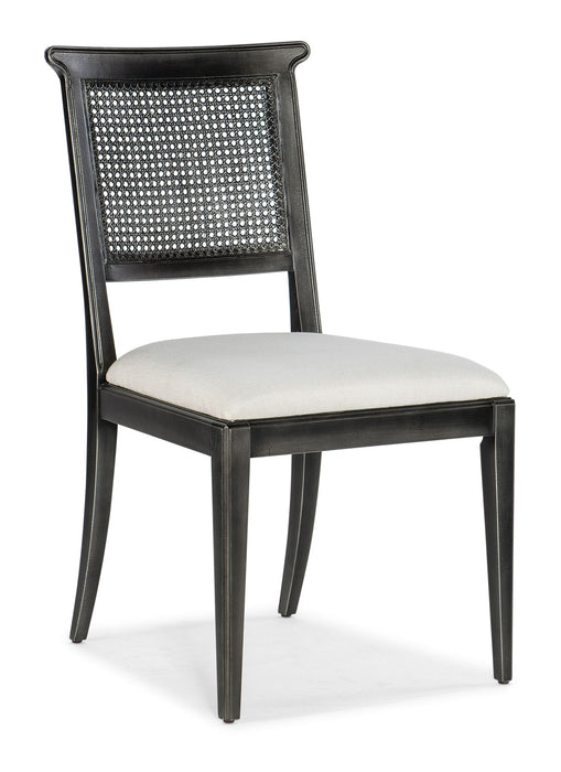 Charleston - Upholstered Seat Side Chair  - Black