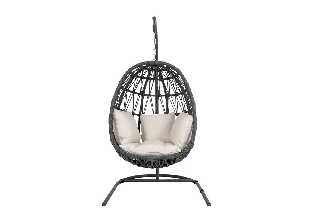 Milano - Hanging Chair, With Self Welt - Echo Ash / Dark Gray