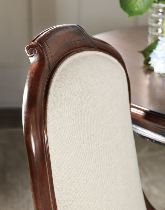 Charleston - Upholstered Side Chair  - Dark Brown