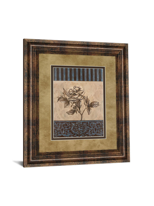 Rose Refined Il By Carol Robinson - Framed Print Wall Art - Light Brown