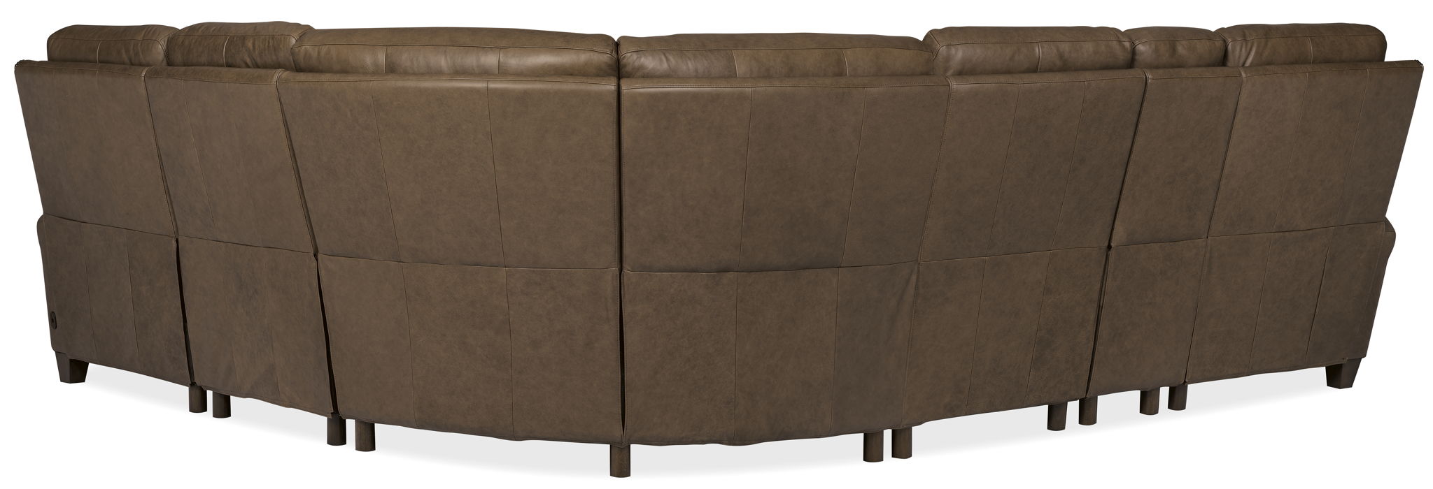 MS - Julian Six-Piece Power Reclining Sectional - Dark Brown