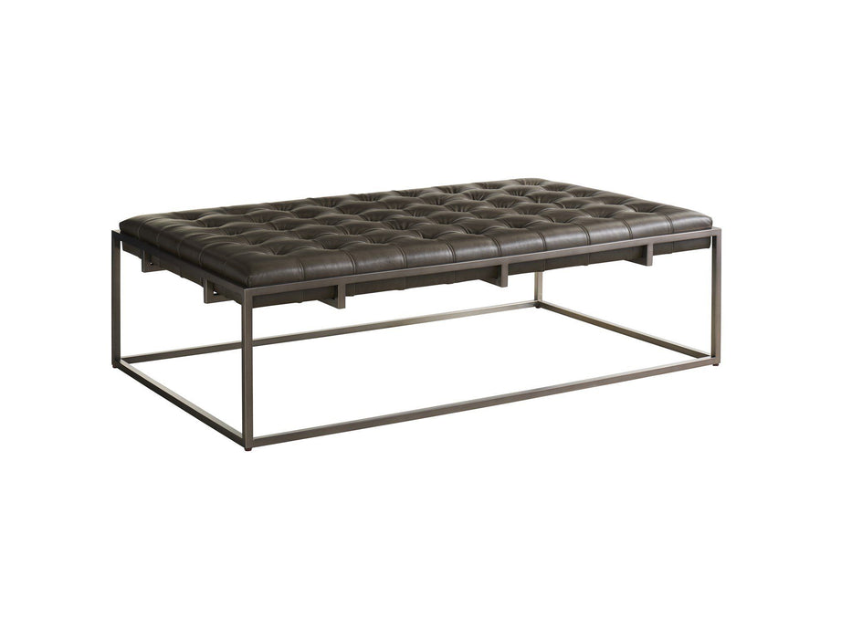 Travers - Cocktail Ottoman - Dark Gray