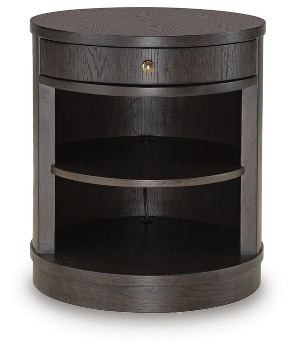 Leighmour - Accent Table - Dark Brown