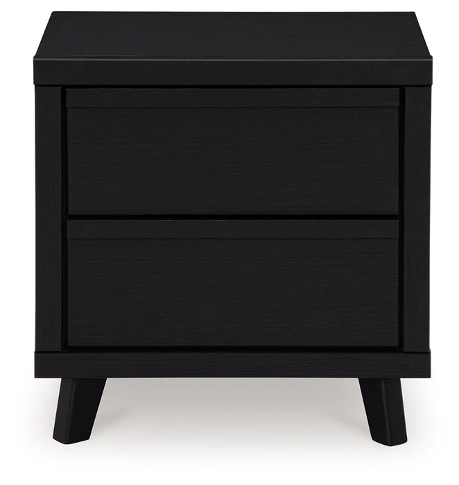 Danziar - Two Drawer Night Stand - Black