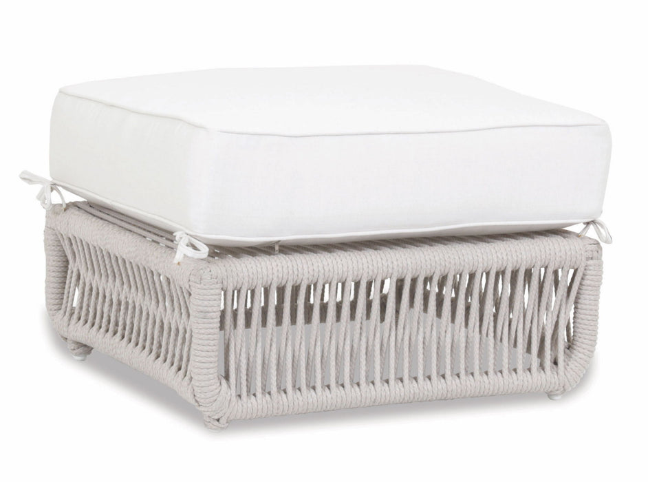 Dana - Rope Ottoman, With Self Welt - Linen Canvas