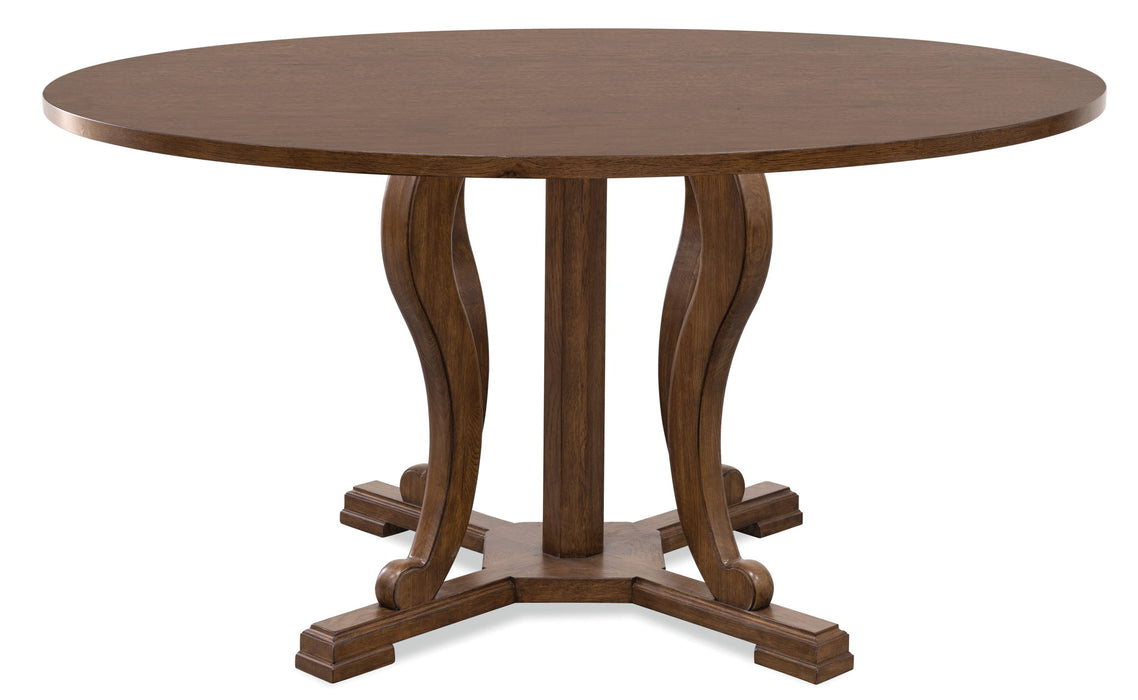 Cashiers - Round Drop-Leaf Dining Table - Chestnut
