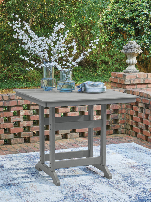 Sanctuary Beach - Square Counter Table With Umbrella Option - Dark Gray