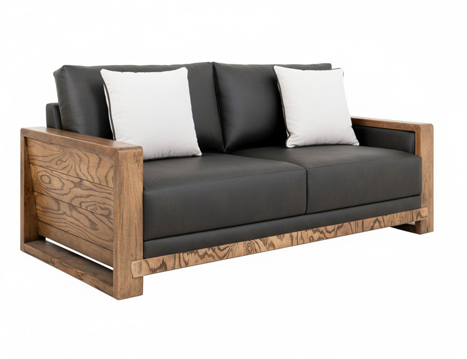 Ancora - Loveseat - Dark Gray / Light Brown