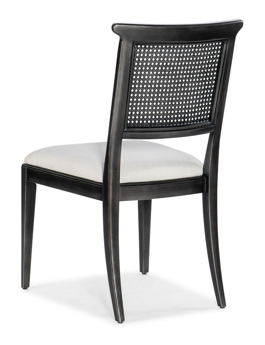 Charleston - Upholstered Seat Side Chair  - Black