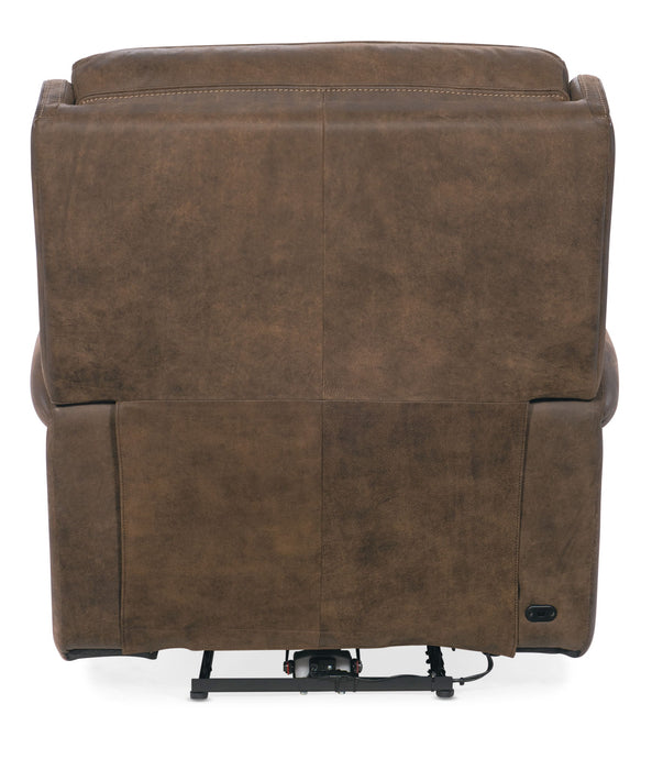 MS - Wheeler Power Recliner With Power Headrest - Dark Brown