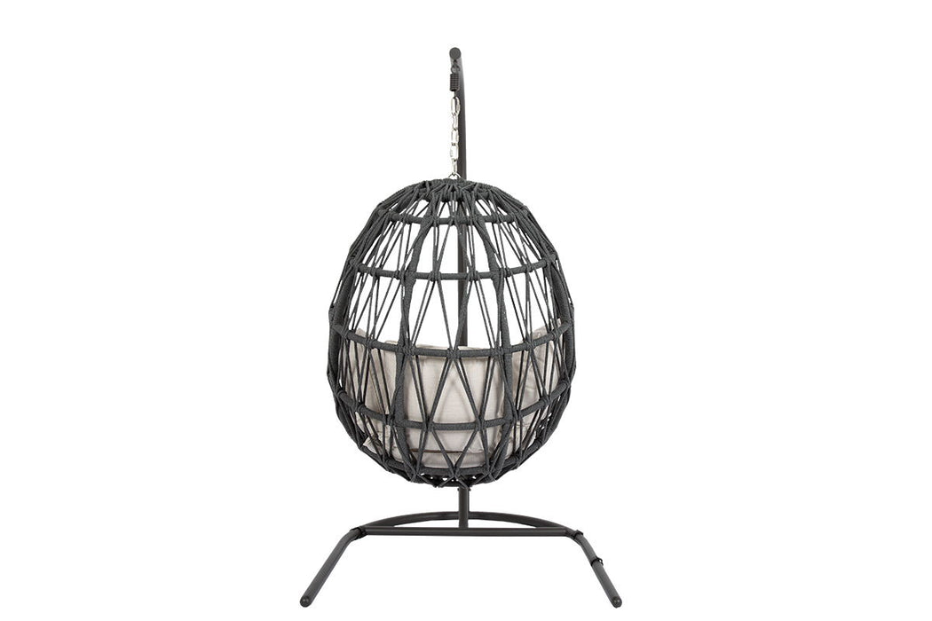 Milano - Hanging Chair, With Self Welt - Echo Ash / Dark Gray