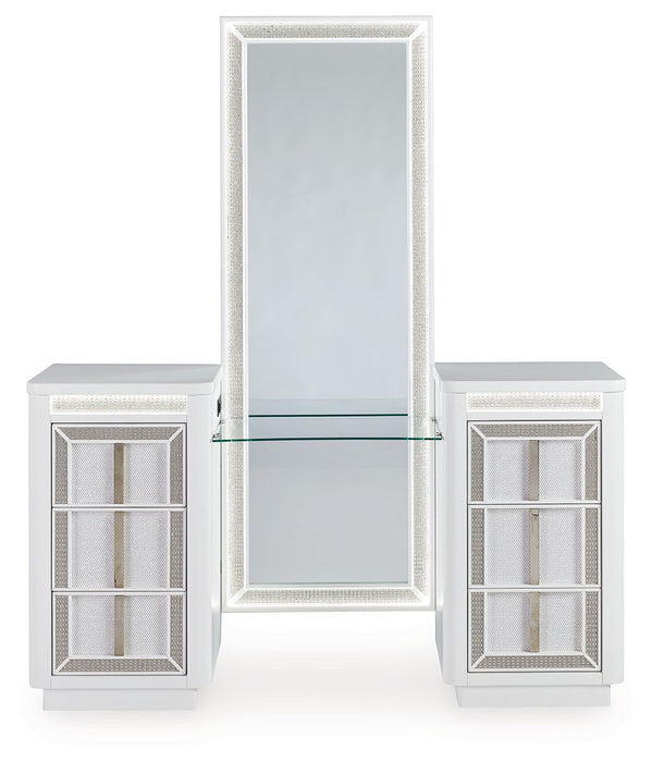Chalanna - Vanity With Mirror - White