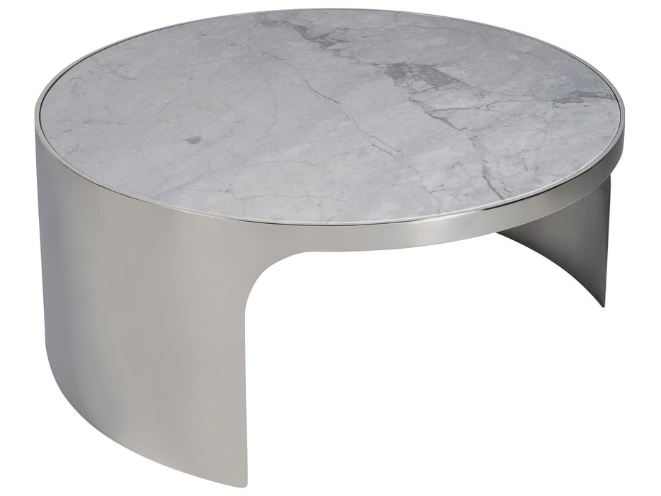 Modern - Revolve Large Nesting Table - Pearl Silver