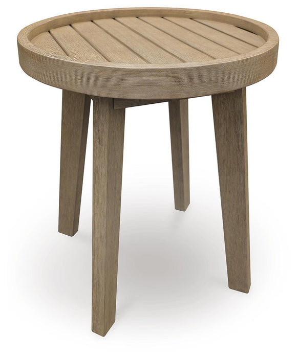 Marina Sun - Round End Table - Beige