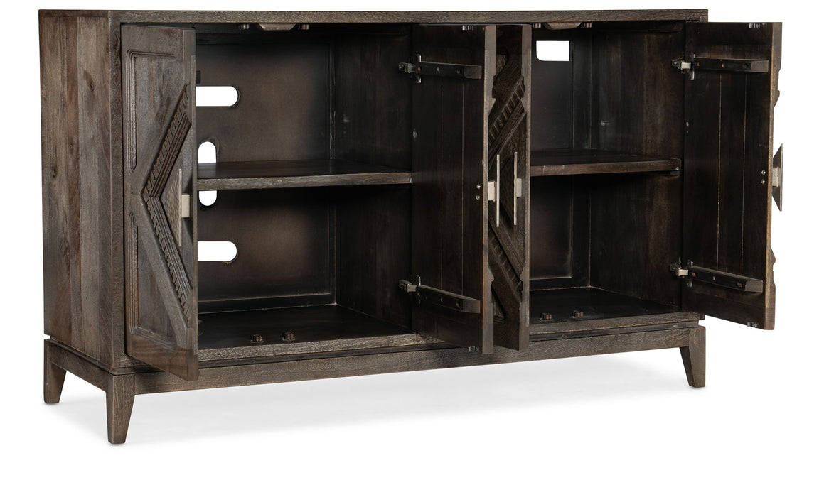 Commerce And Market - Carved Accent Chest - Dark Brown