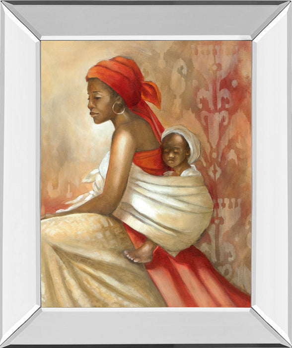 Beauty Of Love Il By Carol Robinson - Mirror Framed Print Wall Art - Light Brown