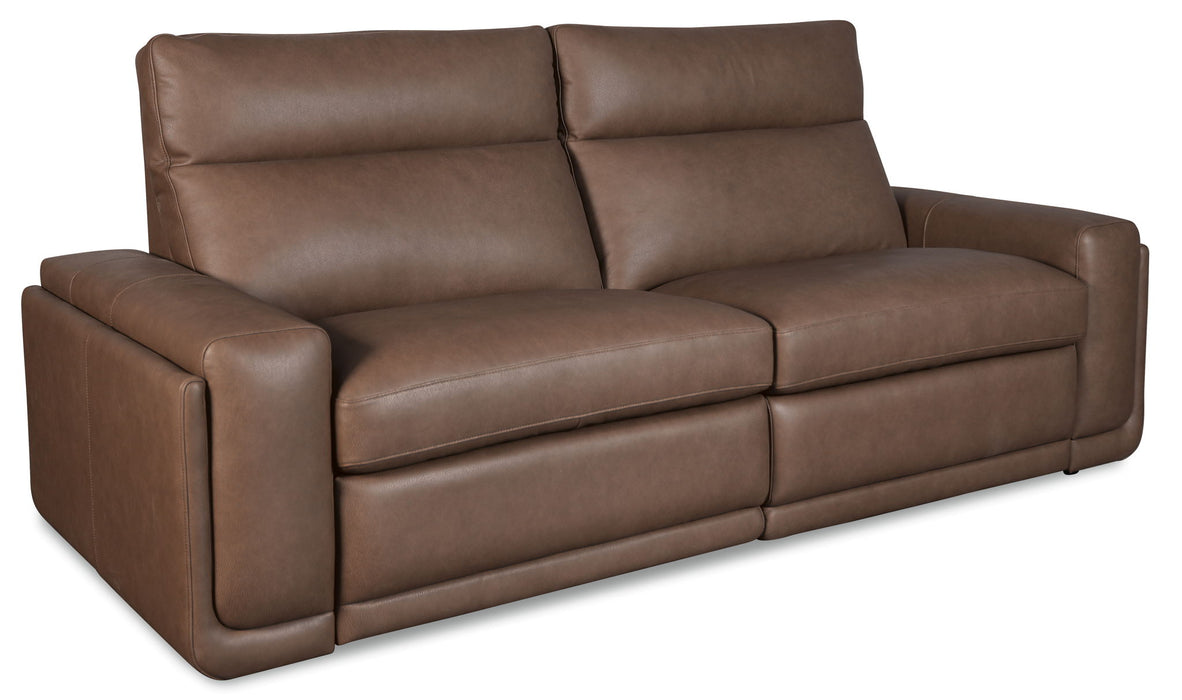 MS - Simone ZG 2 over 2 Power Sofa With Power Headrest and BT speaker - Brown