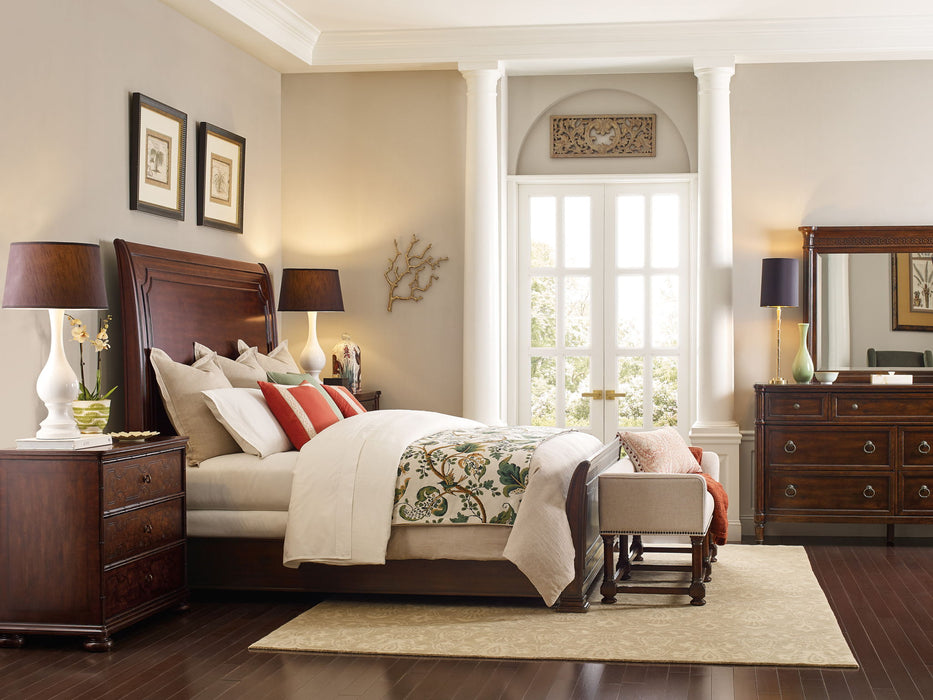 Charleston - Bed Bench - Dark Brown / Beige
