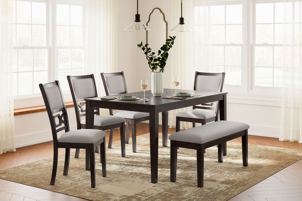Langwest - Dining Room Table Set (Set of 6) - Brown