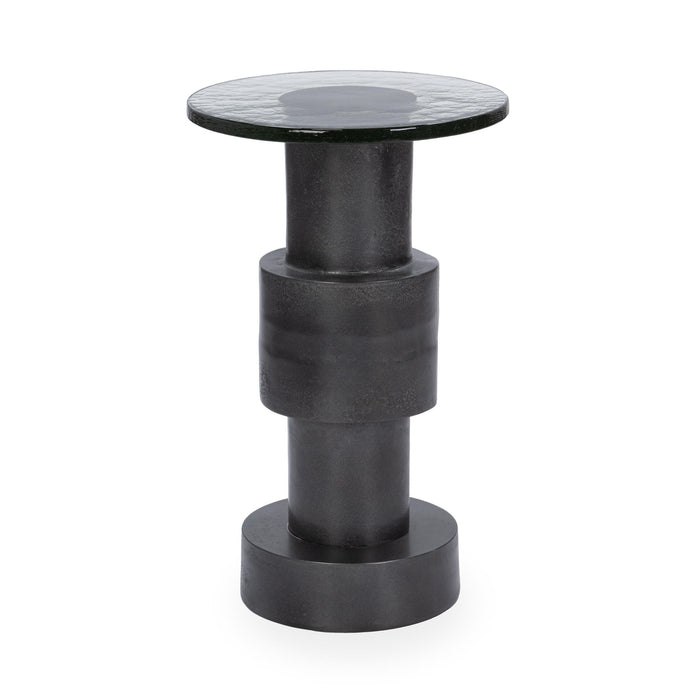 Callen - Round Accent Table - Antique Nickel