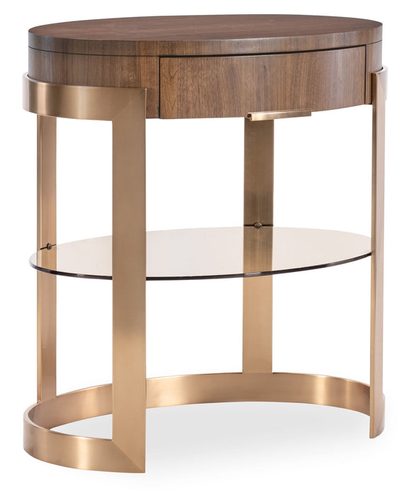 Eleana - Oval Nightstand - Medium Wood
