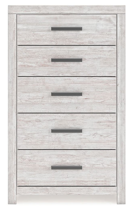 Cayboni - Five Drawer Chest - Whitewash