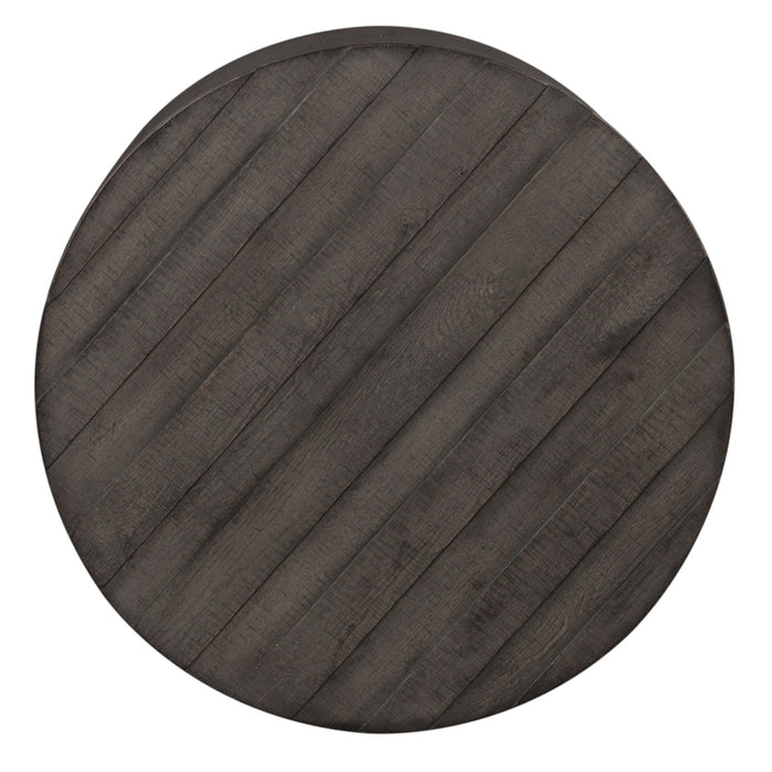 Modern Farmhouse - Drum Cocktail Table - Dusty Charcoal