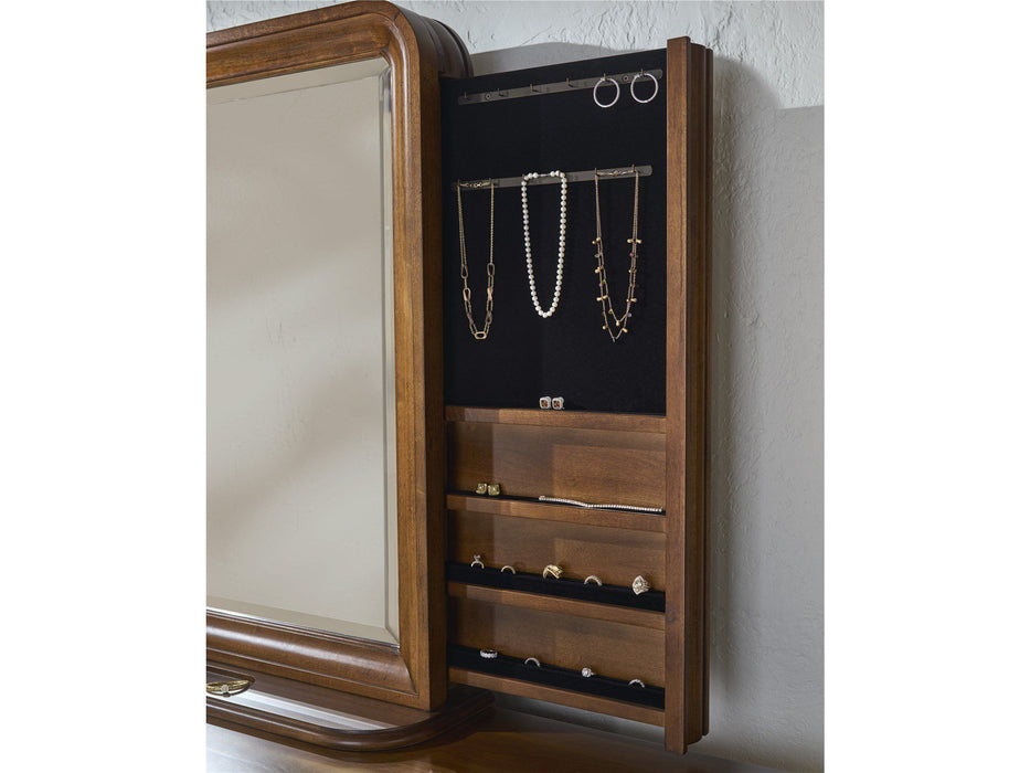 New Lou - Vertical Storage Mirror - Dark Brown