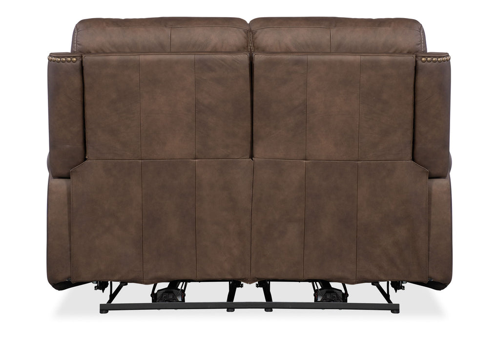 MS - Duncan Power Loveseat With Power Headrest & Lumbar - Dark Brown
