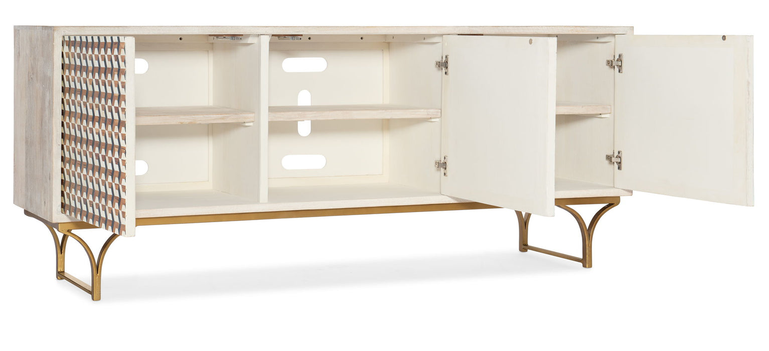 Commerce And Market - Jaiden 3-Door Credenza - Beige / Light Brown