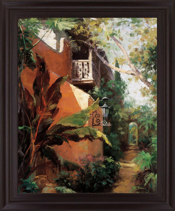 Terracotta Gardenway - 28" x 34" Framed Wall Art - Green