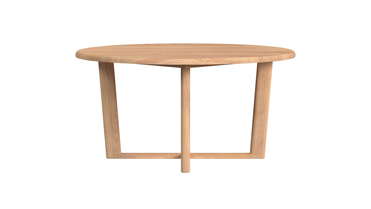 Natural Teak - 56" Round Dining Table - Light Brown