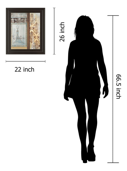 Couture By Hamkimipour-ritter - Framed Print Wall Art - Beige